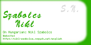 szabolcs nikl business card